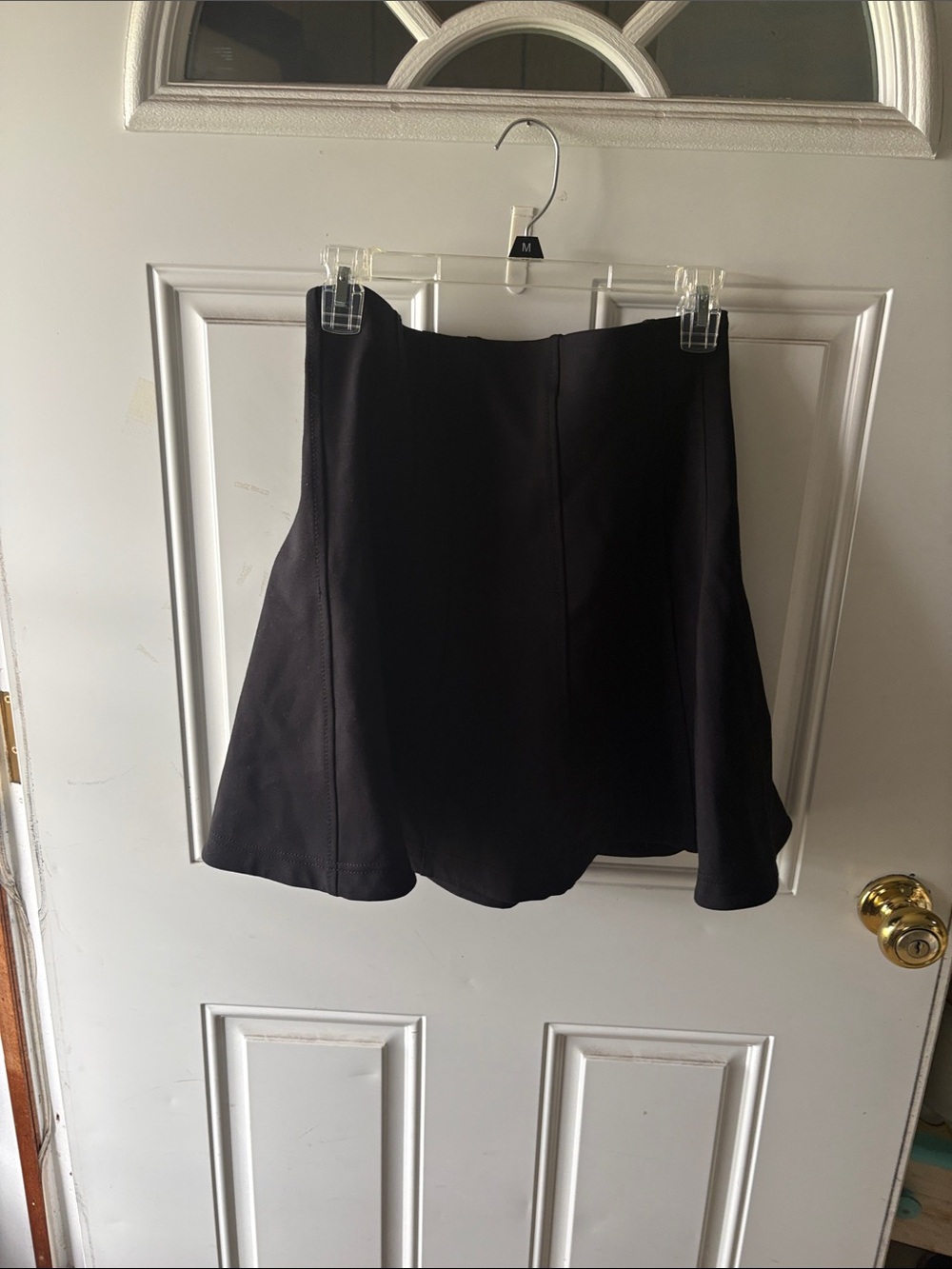 LOFT Black Circle Skater Skirt